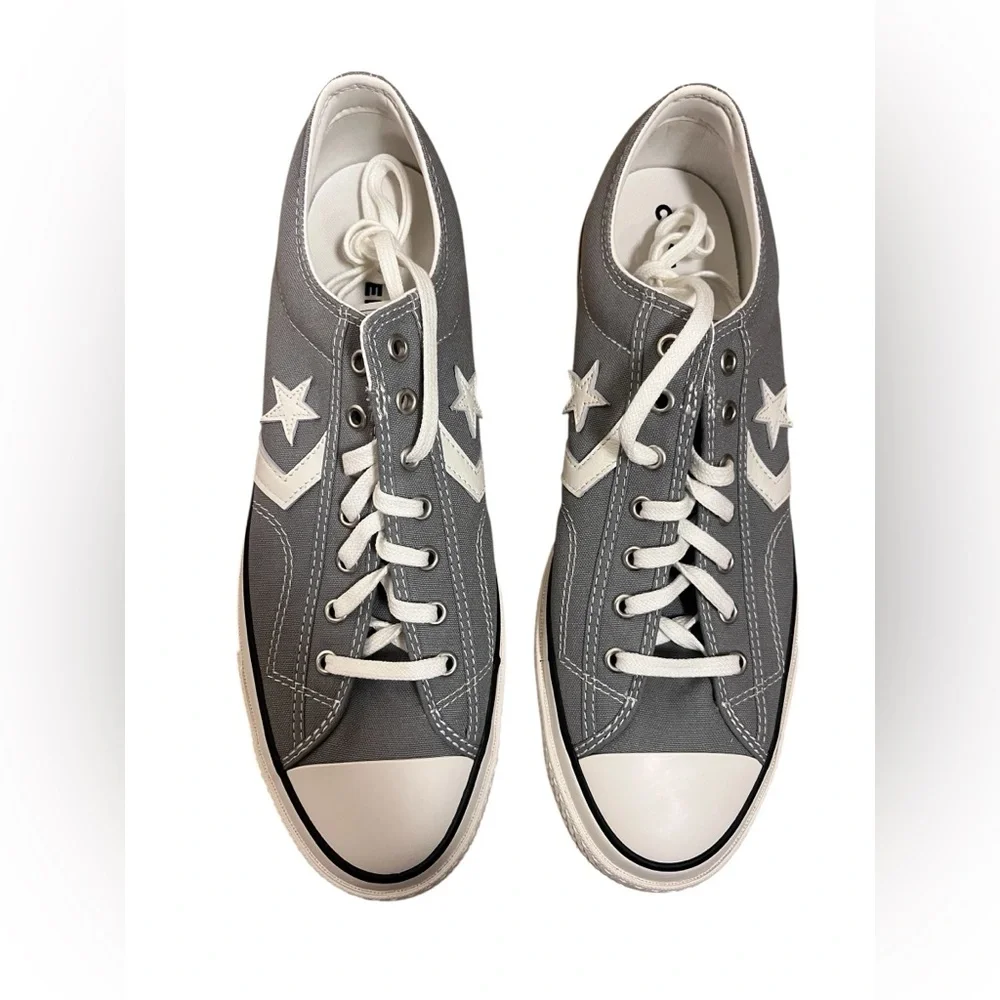 Converse Star Player Ox Gray White Low Top NIB — 12 - Picture 3 of 6